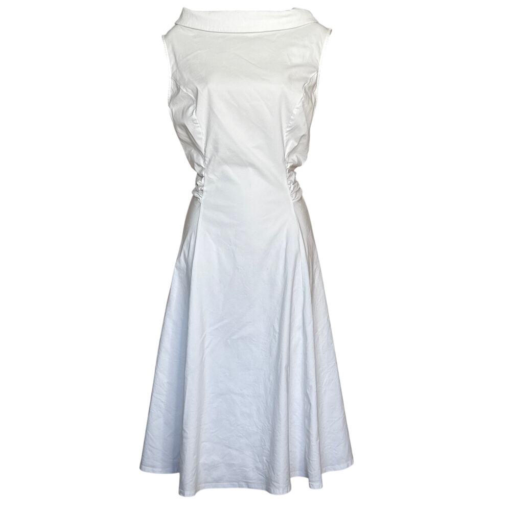 Unique Vintage White Swing Retro Dress 1X 16 NWOT